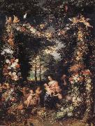 Jan Brueghel The Elder The Holy Family oil painting artist